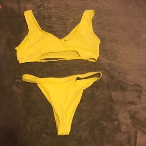 Yellow neon 2 piece bikini